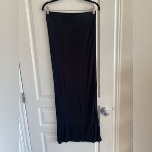 Black Slit Maxi Skirt